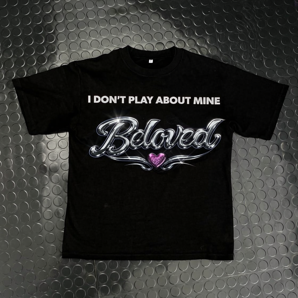 Beloved Chrome & White Heavyweight Streetwear Tee